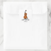 Just Cellin Cello Musician Custom Quadratischer Aufkleber (Tasche)