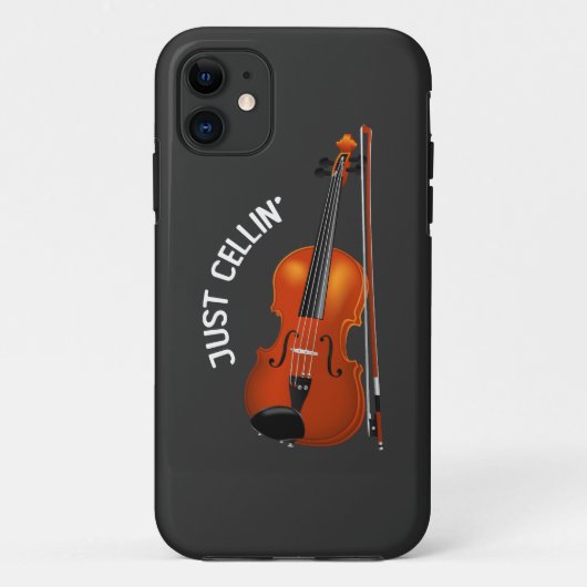 Just Cellin' Funny Chilling Cello Violin Case-Mate iPhone Hülle (Rückseite)