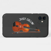 Just Cellin' Funny Chilling Cello Violin Case-Mate iPhone Hülle (Rückseite (Horizontal))