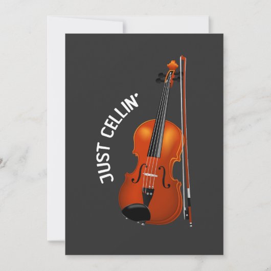 Just Cellin' Funny Chilling Cello Violin Einladung (Vorderseite)