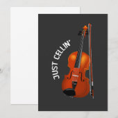 Just Cellin' Funny Chilling Cello Violin Einladung (Vorne/Hinten)