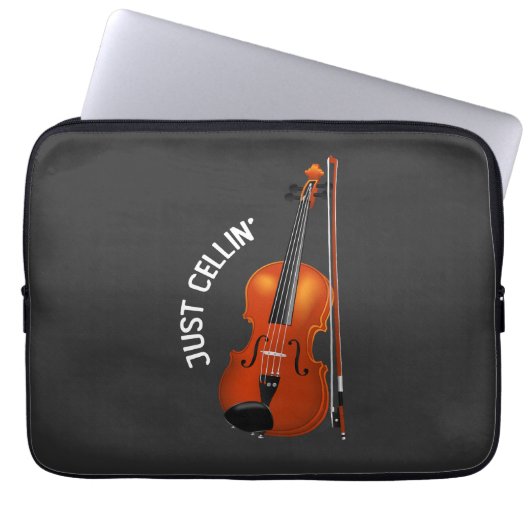 Just Cellin' Funny Chilling Cello Violin Laptopschutzhülle (Vorderseite)