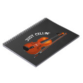 Just Cellin' Funny Chilling Cello Violin Notizblock (Linke Seite)