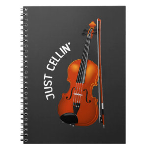 Just Cellin' Funny Chilling Cello Violin Notizblock