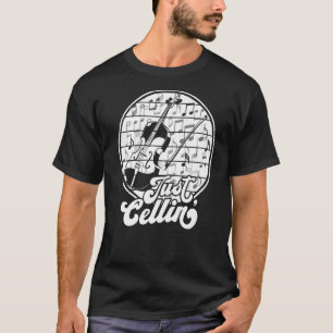 Just Cellin Retro Cello Cellist Musician Orchestre T-Shirt
