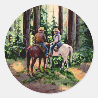 JUST CHATIN' von SHARON SHARPE Runder Aufkleber