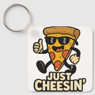 Just Cheesin' Funny Pizza Schlüsselanhänger - Nied