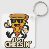 Just Cheesin' Funny Pizza Schlüsselanhänger - Nied (Rückseite)