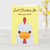 Just Chicken Personalisiert Hello Karte (Gelbe Blume)