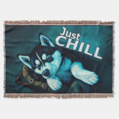 Just Chill Husky Puppy Decke (Vorderseite)