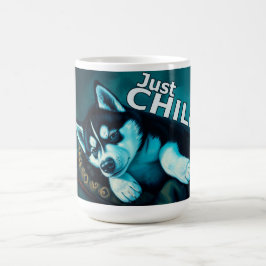 Just Chill Husky Puppy Kaffeetasse