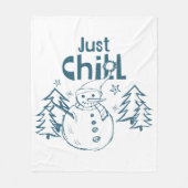 Just Chill Playful Christmas Fleecedecke (Vorderseite)