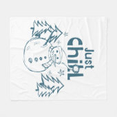 Just Chill Playful Christmas Fleecedecke (Vorderseite (Horizontal))