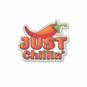 Just Chillin' Aufkleber (Vorderseite)