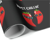 Just Chillin Funny Chili Paprikaschoten Puck Dark Geschenkpapier (Rolleneckpunkt)