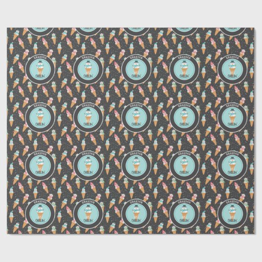 Just Chillin Funny Snowman Snow Cone Winter Geschenkpapier (Flach)