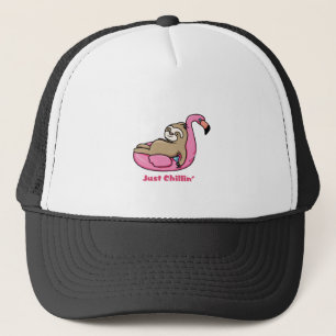 JUST CHILLIN' - Lazy Sloth & Pink Flamingo Truckerkappe