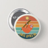 Just Chillin Sloth Button (Vorne & Hinten)