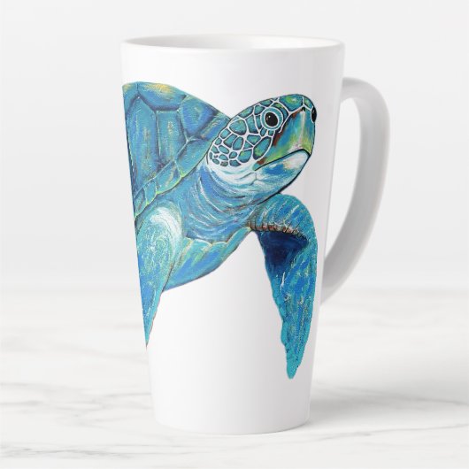 Just Chillin' Turtle Latte Tasse (Rechte Ecke)