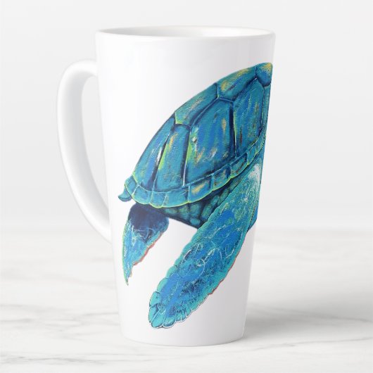 Just Chillin' Turtle Latte Tasse (Linke Ecke)