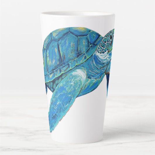 Just Chillin' Turtle Latte Tasse (Vorderseite)