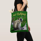 "Just Chilling" grüner Affen Drucktasche Tasche (Von Nahem)
