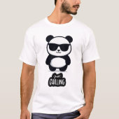 Just Chilling Panda Relaxed & Cool Vibes T-Shirt (Vorderseite)
