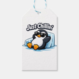 JUST CHILLING PINGUIN Throw Pillow Geschenkanhänger