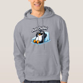 JUST CHILLING PINGUIN Throw Pillow Hoodie (Vorderseite)