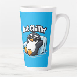 JUST CHILLING PINGUIN Throw Pillow Milchtasse