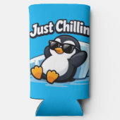 JUST CHILLING PINGUIN Throw Pillow Selters Dosenkühler (Rückseite)
