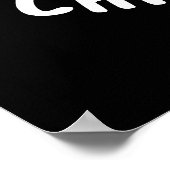 Just Chin-Chillin Funny Chinchilla Pun Dark BG Poster (Ecke)