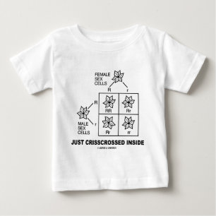 Just Crisscrossed Inside (Punnett Square Attitude) Baby T-shirt