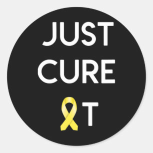 JUST CURE IT  Childhood Cancer Awareness  Runder Aufkleber