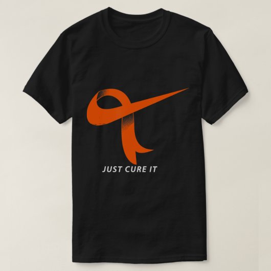 Just Cure It Orange Ribbon Leukemia Awareness T-Shirt (Design vorne)
