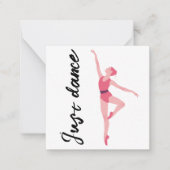 Just Dance Ballerina Note Card | Elegantes Ballett Mitteilungskarte (Vorderseite)