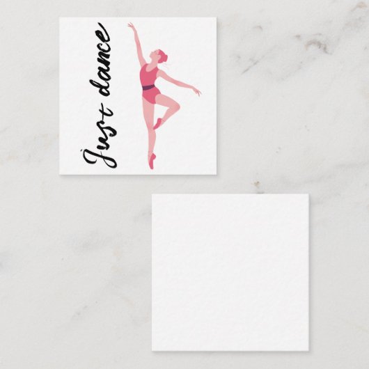 Just Dance Ballerina Note Card | Elegantes Ballett Mitteilungskarte (Vorne/Hinten)