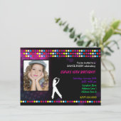 Just Dance Party Diskothek Ball Foto Party Einladu Einladung (Stehend Vorderseite)