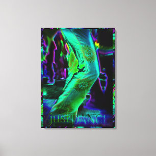 Just Dance Psychedelic Colors Wrapped Canvas Leinwanddruck