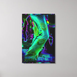 Just Dance psychedelische Farben umhüllt Leinwand