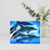 Just Delphins Postkarte (Stehend Vorderseite)