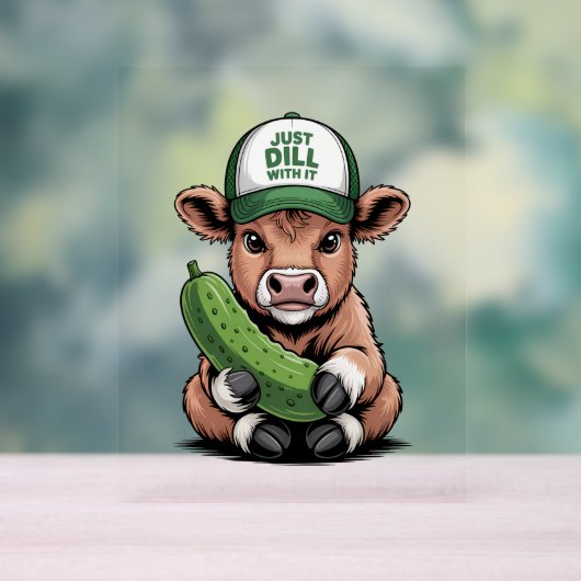 Just Dill mit It Cow , Funny Pickle Acrylschild (Neutral)
