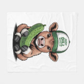 Just Dill mit It Cow , Funny Pickle Fleecedecke (Vorderseite (Horizontal))