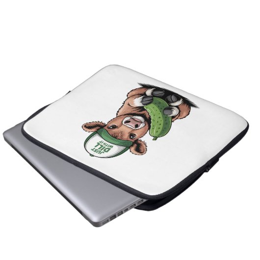 Just Dill mit It Cow , Funny Pickle Laptopschutzhülle (Vorne Knopf)