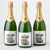 Just Dill mit It Cow , Funny Pickle Schaumweinetikett (Flaschen)