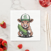 Just Dill mit It Cow , Funny Pickle Serviette (Beispiel)