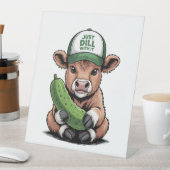 Just Dill mit It Cow , Funny Pickle Sockelschild (In Situ)