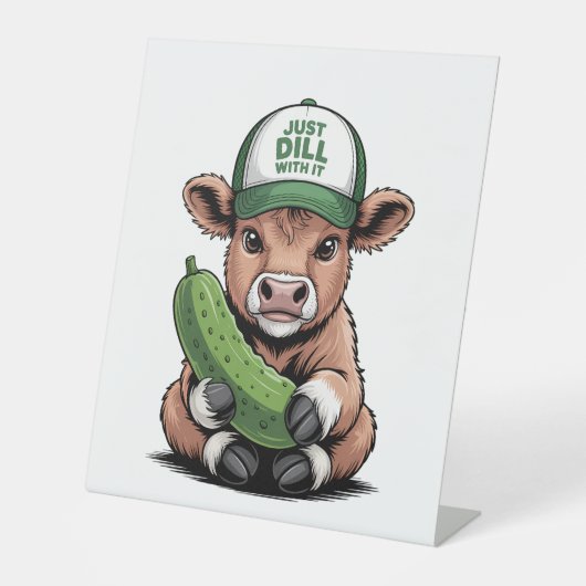 Just Dill mit It Cow , Funny Pickle Sockelschild (Vorderseite)