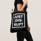 JUST(DIS)RUPT Schwarze Tasche von Language Matters (Von Nahem)