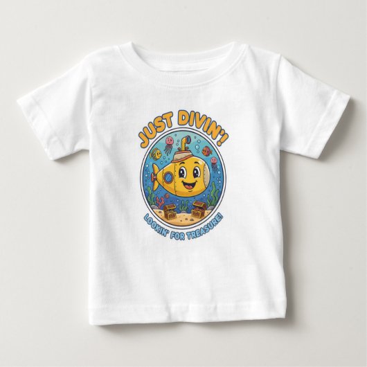 Just Divin'! Lookin' For Treasure Baby T-shirt (Vorderseite)